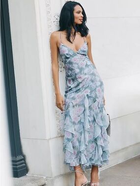 For Love & Lemons Elea Maxi Dress - Purple